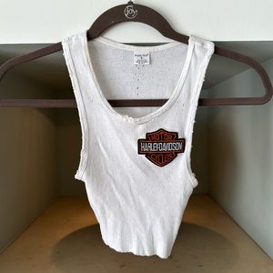 Harley Davidson ripped crop tank